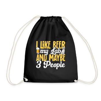Labrador Retriever blanc Labrador Labrador blanc - Sac de sport léger - noir - Devant