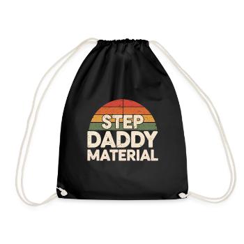 Step Daddy Material 18 - Turnbeutel - Schwarz - Vorne