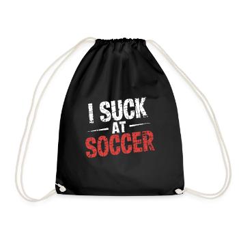 I Suck At Soccer 13 - Turnbeutel - Schwarz - Vorne