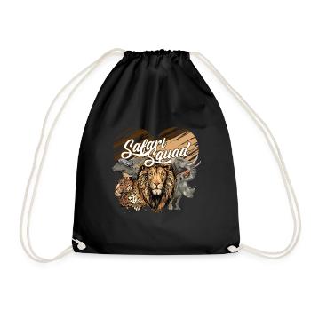 Safari Squad and Adventure Safari World Wildlife - Drawstring Bag - black - Front