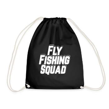 Fly Fishing Hobby Nature Adventure Fisherman - Drawstring Bag - black - Front