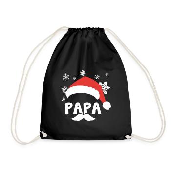 papa Noël, Noël cadeau papa - Sac de sport léger - noir - Devant