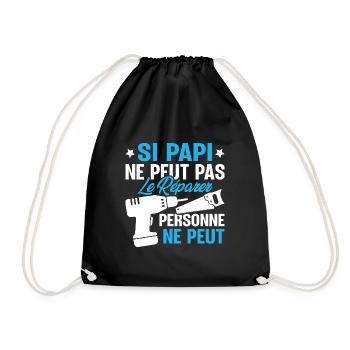 Si Papi ne peut pas le Réparer personne ne peut - Sac de sport léger - noir - Devant