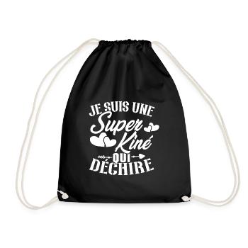 Je suis une Super kiné qui déchire - Sac de sport léger - noir - Devant