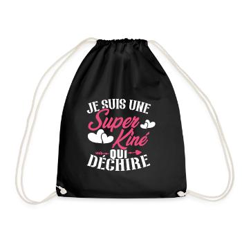 Je suis une Super kiné qui déchire - Sac de sport léger - noir - Devant