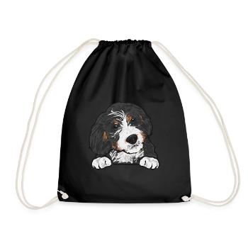 Cadeau pour chien Bernedoodle - Sac de sport léger - noir - Devant