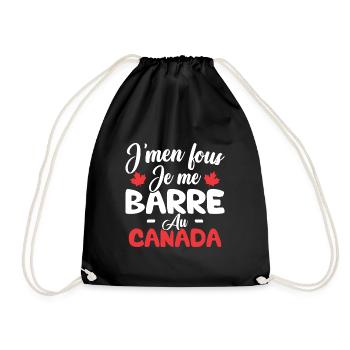 J'men fous je me barre au canada - Sac de sport léger - noir - Devant
