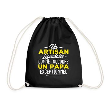 Un artisan légendaire donne un papa exceptionnel - Sac de sport léger - noir - Devant