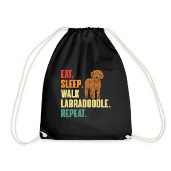 Labradoodle Chien - Sac de sport léger - noir - Devant