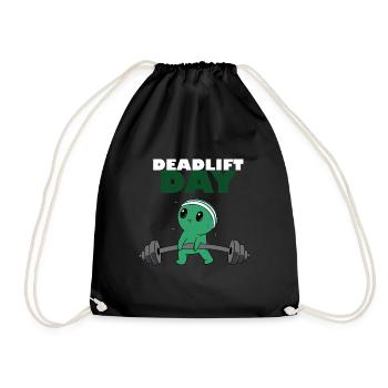 Journée de levage de terre, dynamophilie, sport, - Sac de sport léger - noir - Devant
