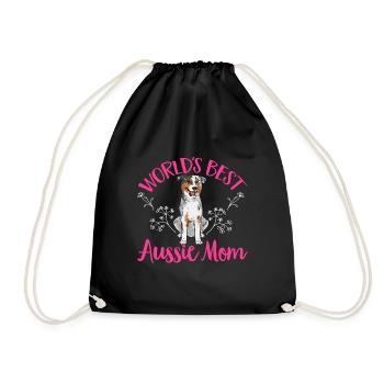 Miniature Australian Shepherd - Drawstring Bag - black - Front