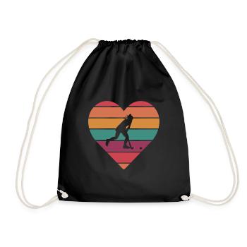 Vintage Heart Retro Goalkeeper Defender Field Hock - Sac de sport léger - noir - Devant