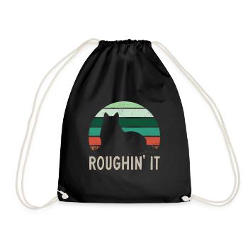 Longhair Collie Rough Collie Dog - Drawstring Bag - black - Front