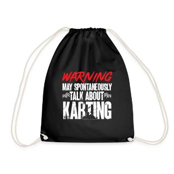 Go Kart Racing Karting Karting - Drawstring Bag - black - Front