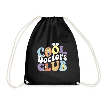 Cool Doctors Club Phisician Practitioner PHD MD - Turnbeutel - Schwarz - Vorne