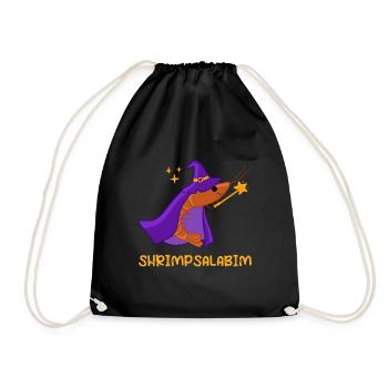 Shrimp salabim magician shrimp shrimp funny - Drawstring Bag - black - Front