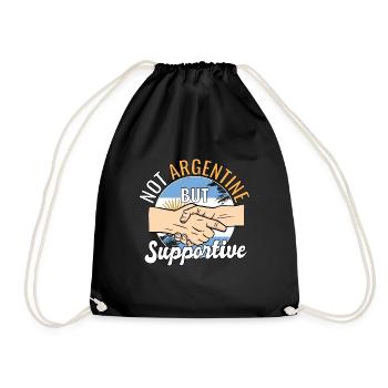 Pas argentin mais touriste voyageur solidaire - Sac de sport léger - noir - Devant