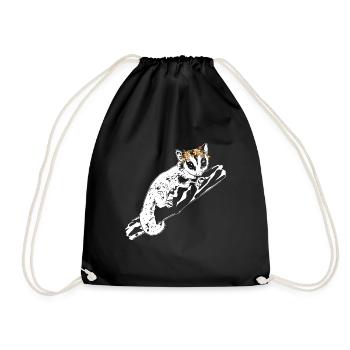 Short-headed glider Sugar Glider - Drawstring Bag - black - Front