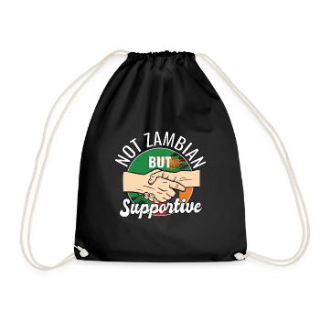 Pas zambien mais un voyageur de campagne solidaire - Sac de sport léger - noir - Devant