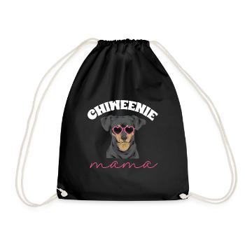 Chiweenie Chien - Sac de sport léger - noir - Devant