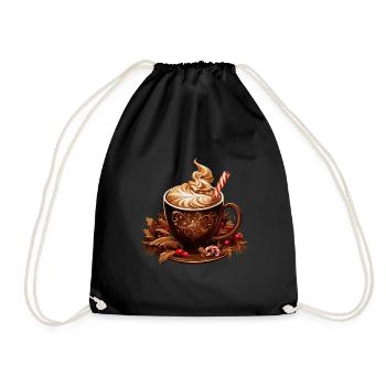 Tasse à chocolat chaud I Amateur de chocolat I chaud - Sac de sport léger - noir - Devant