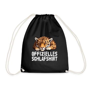 Offizieles Schlafshirt Leopard - Turnbeutel - Schwarz - Vorne