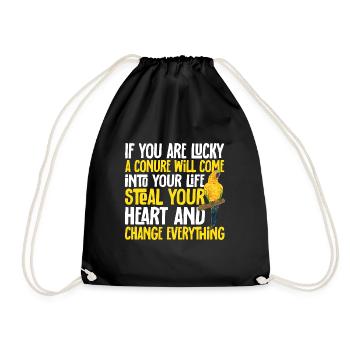 Parakeet, Parrot, Parakeet, Bird - Drawstring Bag - black - Front