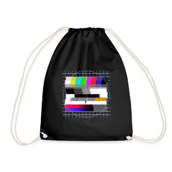 Modèle de test de télévision à tube - déformé - années 80 - Sac de sport léger - noir - Devant