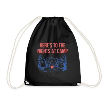 Nights at Camp Camping Forest Camper Woods - Turnbeutel - Schwarz - Vorne