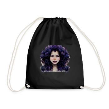 Violet - Drawstring Bag - black - Front