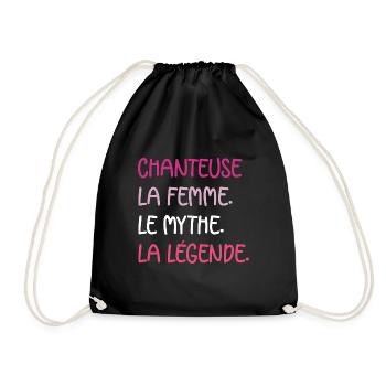 chanteuse - Sac de sport léger - noir - Devant