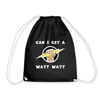 Puis-je obtenir un cadeau d’électricien Watt - Sac de sport léger - noir - Devant