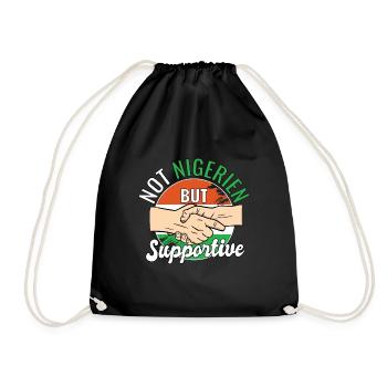 Not Nigeria But Supportive Country Traveler - Drawstring Bag - black - Front