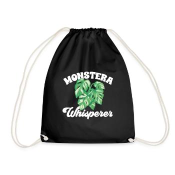 Monstera Deliciosa Albo Plante d’intérieur botanique - Sac de sport léger - noir - Devant