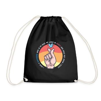 Fan d’idoles Kpop J’ai un petit ami K Amant de drame I - Sac de sport léger - noir - Devant