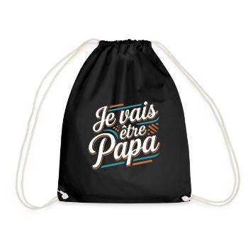 Je vais être papa - Sac de sport léger - noir - Devant