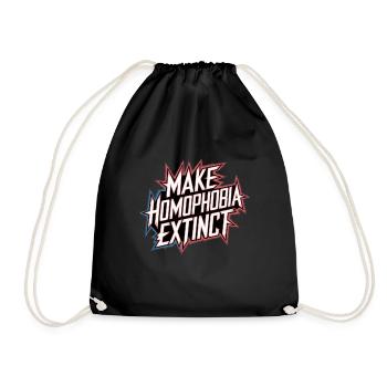 Make Homophobia Extinct 7 - Turnbeutel - Schwarz - Vorne