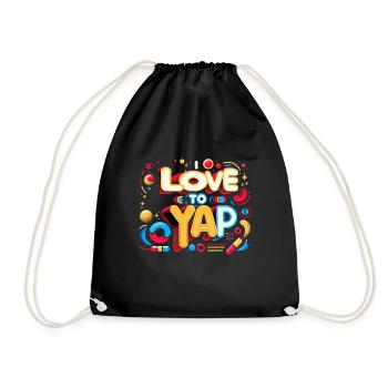 I Love To Yap 11 - Turnbeutel - Schwarz - Vorne