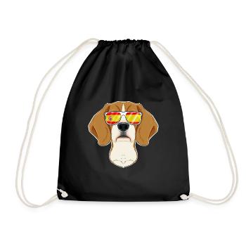 Beagle I Lunettes de soleil Espagne I Drapeau espagnol - Sac de sport léger - noir - Devant