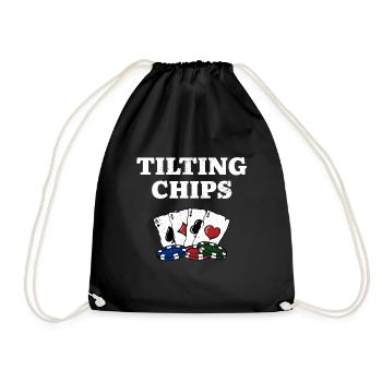 Tilting Chips Gambler Casino Jeu de hasard - Sac de sport léger - noir - Devant