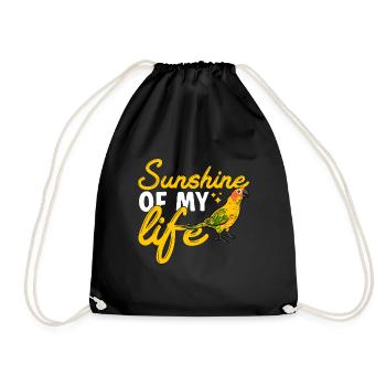 Molinasittich Parrot Bird Sun Parakeet - Drawstring Bag - black - Front