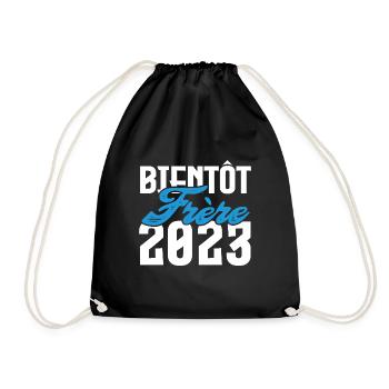 Cadeau Annonce grossesse bientôt Frère 2023. - Sac de sport léger - noir - Devant