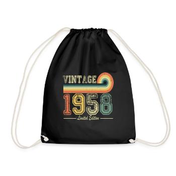 1958 Naissance Vintage Geburtstg Retro - Sac de sport léger - noir - Devant