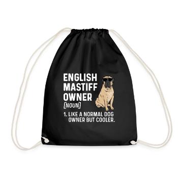Mastiff Chien Vieux Mastiff anglais - Sac de sport léger - noir - Devant