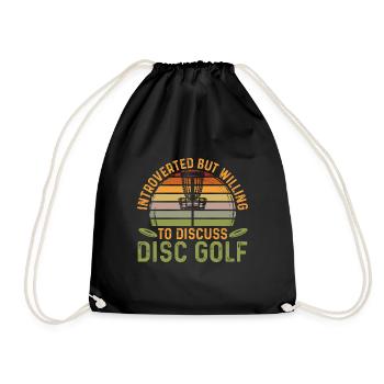 Discgolf Disc Golf Frisbee - Drawstring Bag - black - Front