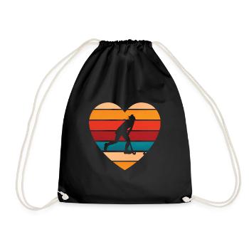 Goalkeeper Vintage Heart Defender Field Hockey Ent - Turnbeutel - Schwarz - Vorne