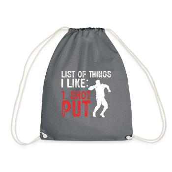 Lancer du poids Athlétisme - Sac de sport léger - gris - Devant