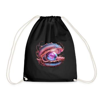 Perle für einen Strandmuschel Liebhaber - Turnbeutel - Schwarz - Vorne