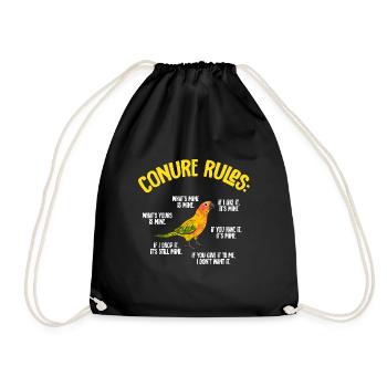 Parakeet, Parrot, Parakeet, Bird - Drawstring Bag - black - Front
