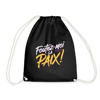 Foutez-moi la paix - Sac de sport léger - noir - Devant